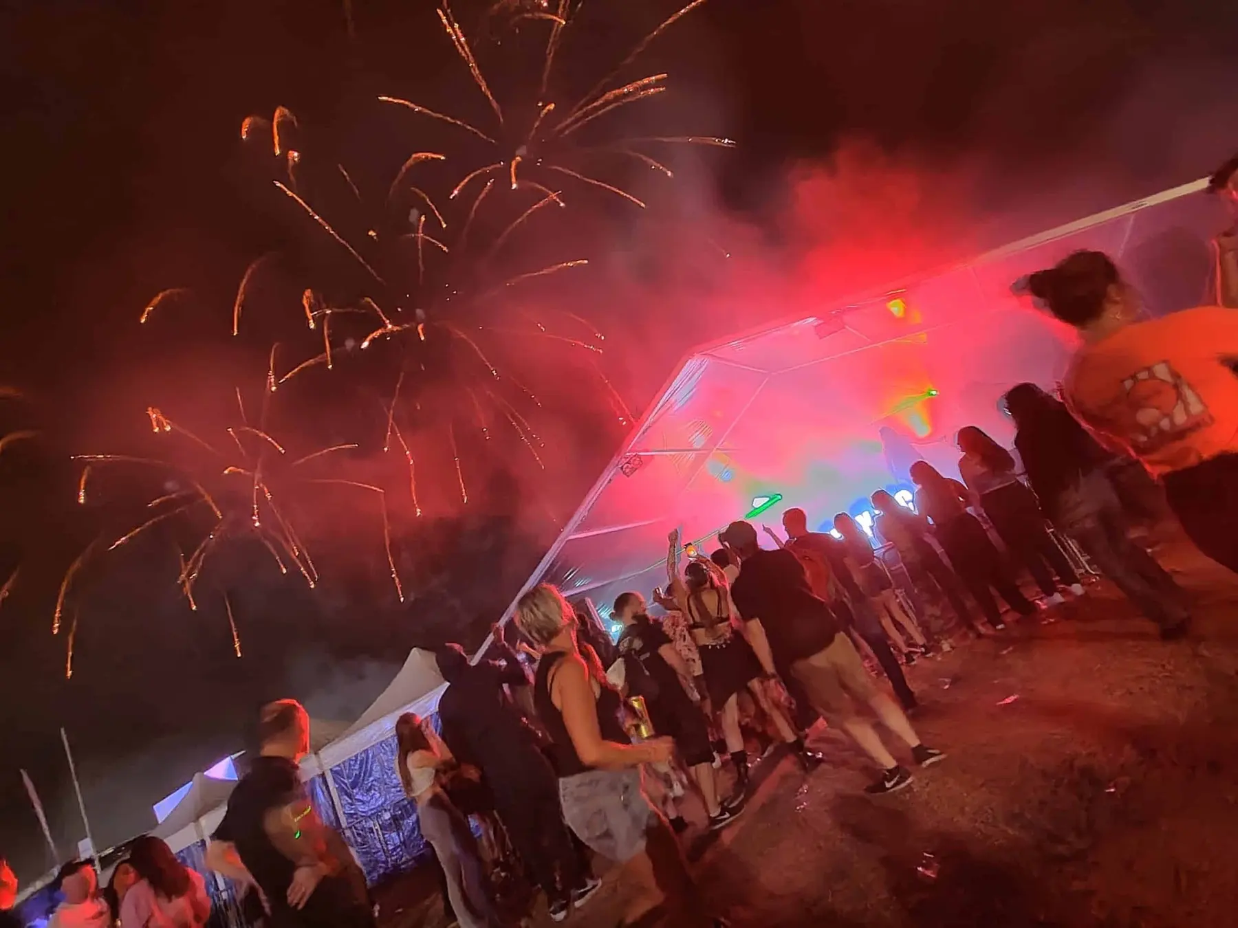 Festival audience watching a professionally produced stage